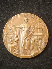 1938 Italy Bronze Medal Centenary Adriatic Reunion Of Sigurta Trieste 57mm picture