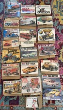 Vintage Model Kit Boxes Only Lot Of 21 AMT JoHan Revell Ask Questions Flattened picture