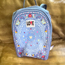 Brighton Love Blue Floral Print Zip Backpack w/ Adjustable Straps picture