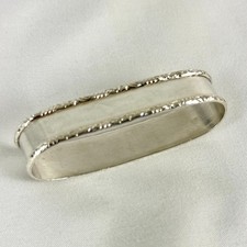Vtg 1951 Sterling Napkin Ring Lunt Silver William and Mary Oblong No Monogram picture