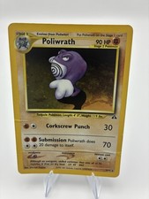 Poliwrath Holo 9/75 - Neo Discovery Vintage WOTC Pokémon Card - Damaged Creased⁠ picture