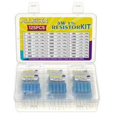 5W Metal Film Resistor Kit from 1 Ohm to 1M Ohm 25 Values 5 Watt 1% Resistors picture