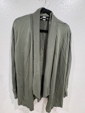 Athleta Pranayama Restore Wrap Cardigan Olive Green Tencel Modal Medium picture