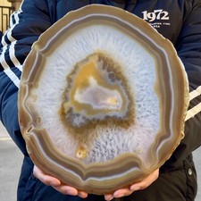 2.33LB Natural beautiful  agate/Geode Druzy Slice Crystal sample picture