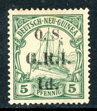 New Guinea 1915 New Britain Official 5pf Green Sc #O2 Mint P425 picture