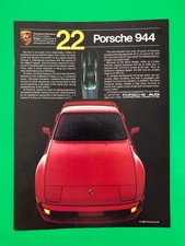 1983 1984 PORSCHE 944 VINTAGE ORIGINAL PRINT AD ADVERTISEMENT PRINTED A1 picture