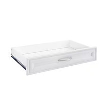 5 In. H X 23.5 In. W White Wood Drawer  New picture