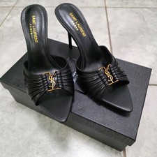 Saint Laurent Babylone Mules In Smooth Leather Womens US Size 8/EU 38 No Box picture