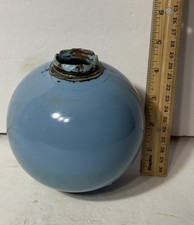 Antique Robin's Egg Blue Milk Glass Lightning Rod Ball Part picture