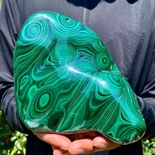 4.8LB  Natural Polished Malachite Mineral freeform specimen Reiki Stone Healing picture