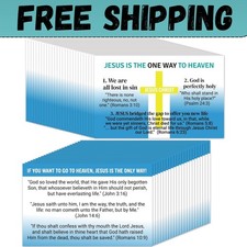 240pcs Gospel Tracts Plan of Salvation Cards Pocket Holy Prayer Cards Bible Trac picture