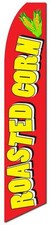 Roasted Corn Red/Yellow Flutter Swooper Flag Advertising Sign 3’ Wide Banner Onl picture