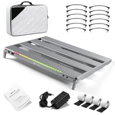 Vangoa Guitar Pedal Board with Isolated Power Supply, PD-M Aluminum One-Piece-Be picture