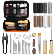 40 Pcs Upholstery Repair Sewing Kit, Leather Heavy Duty Sewing Kit, Leather Work picture