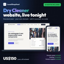 Turnkey Dry Cleaner Website – Standard Plan – 12 Months Hosting Included picture
