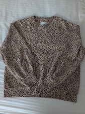 Abercrombie And Fitch sweatshirt womens medium A&F Soft Cheetah Print picture