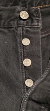 Men's Vintage Levi's 501 100% Denim Classic Black with Traditional Five-pockets picture