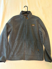 L.L.Bean Men's Full Zip Fleece Jacket Gray Stand-Up Collar Size 44 Regular picture