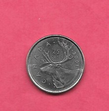 CANADA CANADIAN KM184b 2001 P  UNCIRCULATED-BU UNC-MINT 25 CENTS COIN picture