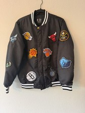 NBA x Ultra Game Multi Team Bomber Jacket  Size Small -Quilted Lining Patches picture