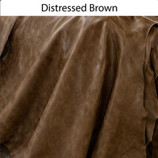 Premium Genuine Top Grain Upholstery Leather Hide - Distressed Brown picture