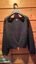 DOSA 100 Alpaca Knit Sweater Black Dry Cleaned picture