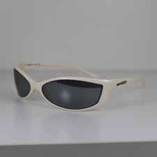 Vintage Arnette SWINGER 250-0809 White Pearl Gray Lens Wrap Sunglasses picture