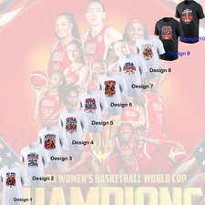 HOT - 2026 USA Fiba Women’s World Cup Champions Shirt One Side For Fans S-5XL picture