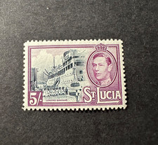 St Lucia 1938 Sc# 124 Loading Bananas MVLH  picture