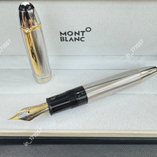 Rare Montblanc LeGrand Silver Barley Solitaire Fountain Pen VIP Gift Set picture