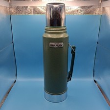 Vintage Aladdin Stanley Green Vacuum Bottle Thermos A-944DH Quart Made in USA picture