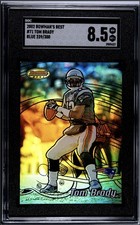 2002 Bowman's Best Tom Brady #71 Blue Foil #'d /300 Graded SGC 8.5 NM-MT+ picture