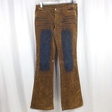 Vintage Two G Wear Velvet Bootcut Pants Womens Medium 90s Y2K Faux Suede 30x32 picture