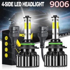 Pair 4-Sides 9006 HB4 2400W 360000LM LED Headlights Kit Hi/Low Power Bulbs 6000K picture