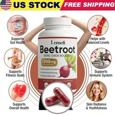 1-3x Lemeli Beetroot - 1300mg, Lemeli Beet Root Supplement 60 Capsules US HOT🔥 picture