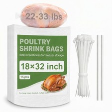 Feifeiya Extra Large Turkey Shrink Bags 15 Pcs 18x32 Inches Clear Poultry Hea... picture