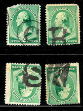 SC #213 Study of Letter Cancels B-C-K-S 2 Cent Washington Banknote 1888 US 20A46 picture