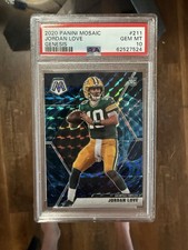 2020 Panini Mosaic Jordan Love Genesis Prizm SSP Rookie RC #211 PSA 10 Packers picture