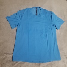Lululemon Performance Running Shirt Reflective Mens Medium  Blue picture