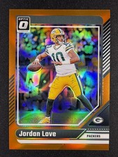 2024 Panini Donruss Optic #69 Jordan Love Orange Holo Prizm #/249 picture