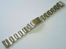 NEW 19MM STAINLESS SOLID BRACELET VINTAGE POGUE 6139-6002/6005 CHRONOGRAPH WATCH picture