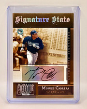 2005 Donruss Signature Stats Miguel Cabrera Auto Florida Marlins picture