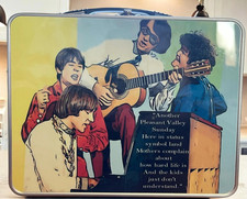 Monkees Lunch Box Pleasant Valley Sunday Lyrics Retro Band Metal Lunchbox Vintag picture