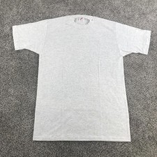 Vintage Jerzees Shirt Mens Large Gray Blank T Shirt Made In USA Crew Neck picture
