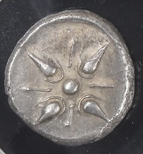 SATRAPS of CARIA Hecatomnus & Lion NGC Choice VF Ancient Silver Greek Coin D1155 picture