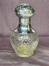 Avon Brocade Glass Cologne/Perfume Bottle w/ Silver Tone Cap (Empty) Vintage picture