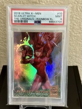 2018 Fleer Ultra Marvel X-Men The Originals Rainbow Scarlet Witch #10 PSA 9 Mint picture
