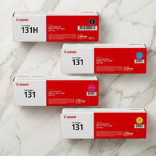 Canon 131H Black ,131 Color Toner Set 4-Pack CMYK Brand New Sealed picture