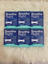 156 BREATHE RIGHT NASAL STRIPS, EXTRA STRENGTH CLEAR~SENSITIVE SKIN 6x26 Ct NEW. picture