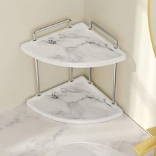 Two-Tier Ceramic Bathroom Counter Organizer picture